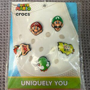 New in Package Crocs Jibbitz Super Mario 5 Pack Shoe Charms